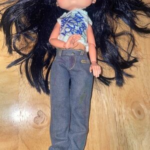 Kids Fashion Doll Outfit — Blue Jeans & Light Blue Top
